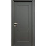 درب مدل دو قاب طرح ترک سوپر مات طوسی تیره